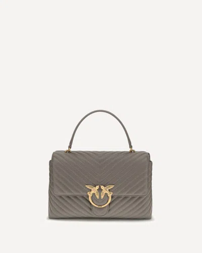 Pinko Love Lady Handbag In Gray