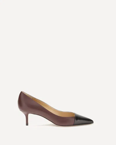 Francesco Russo 55mm Leather Pointed-toe Pumps In Burgundy