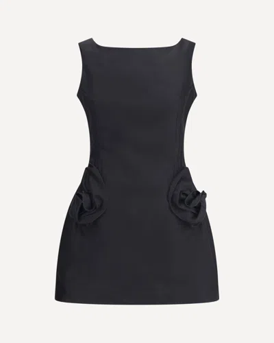 Magda Butrym Floral Embellished Scoop Neckline Sleeveless Dress In Black