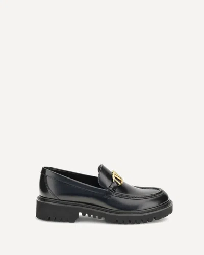 Valentino Glossy Leather Vlogo Signature Loaf In Black
