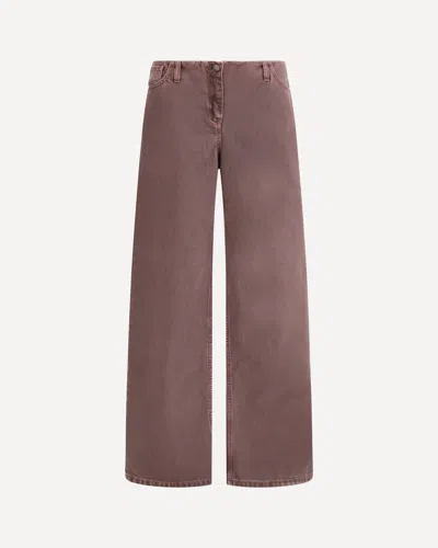 Magda Butrym Women Low Waist Wide Leg Jeans In Purple