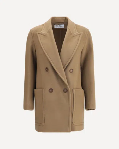 Max Mara Deletta Coat In Brown