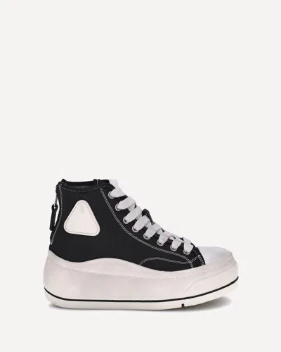 R13 Black Polyethylene High Top Sneakers