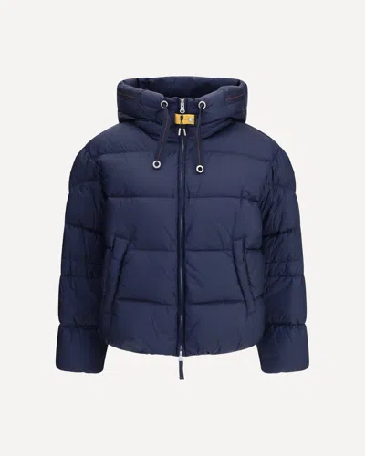 Parajumpers Hooded Quilted Down Jacket In Blue