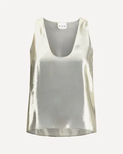 Sa Su Phi Metallic-finish Tank Top In Gold