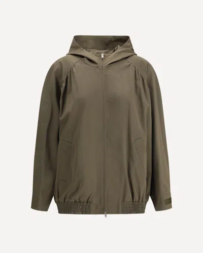 Marni Hooded Bomber Jacket In Green