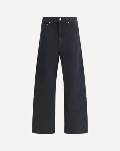 Khaite Bacall Low Rise Straight Jeans In Black