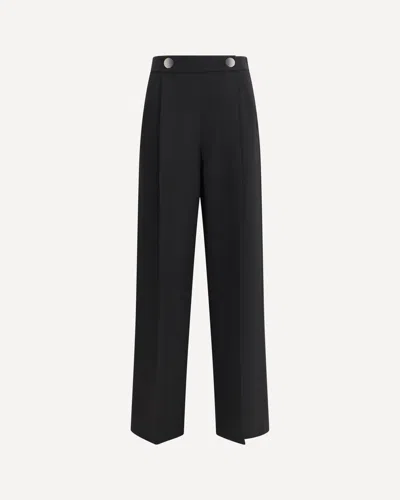 Giorgio Armani Women Silk Crepe Cady One-dart Pants In Black