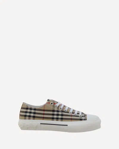 Burberry Cotton Sneaker With Vintage Check Pattern In Multi