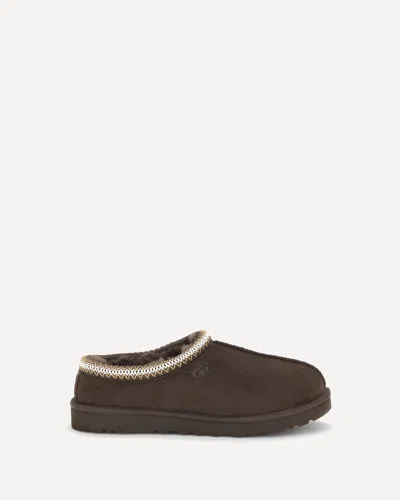 Ugg Suede Leather Slip-on Slipper With Plush Interior In Brown