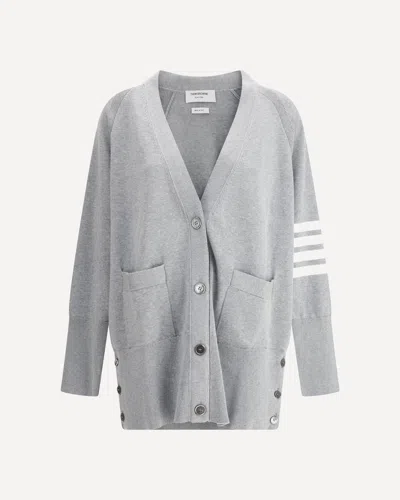 Thom Browne Oversized Cardigan In Gray