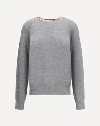 Burberry Women Knit Roundneck In Gray