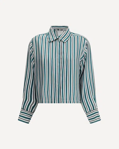 Max Mara Women's Brama Shirt Dark Green | Size It 46 | 2521116171600001 In Green