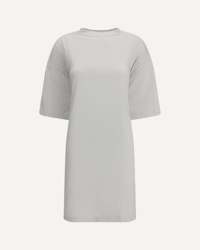 Balenciaga Semi Fitted Cotton T-shirt Dress In White