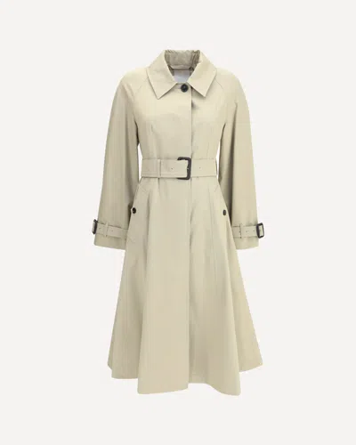 Burberry Women Ellingham Fit-and-flare Long Gabardine Trench Coat In Neutral