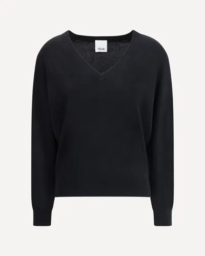Allude Cashmere Sweater In Black