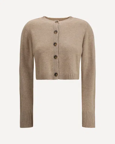 Loulou De Saison Cashmere Crop Cardigan In Neutral
