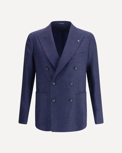 Tagliatore Double-breasted Blazer In Blue