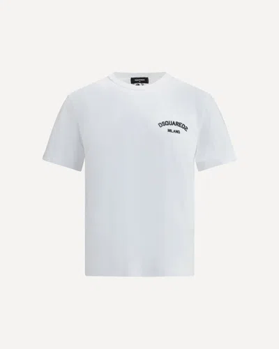 Dsquared2 White Cotton Short Sleeve T-shirts