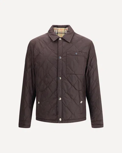 Burberry Insulated Jackets With Front Pockets And Long Sleeves In Brown
