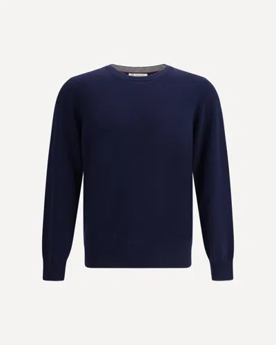 Brunello Cucinelli Cashmere Sweater In Blue