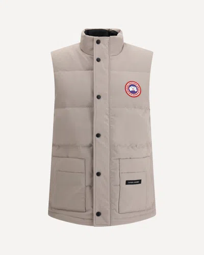 Canada Goose Men Zipped Freestyle Crew Vest In Sand