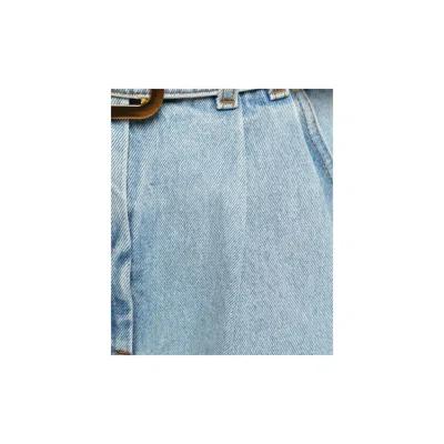 Balmain Blue Cotton Short In Blue