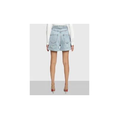 Balmain Blue Cotton Short In Blue