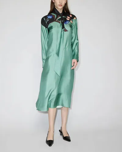 Dorothee Schumacher Seductive Bloom Dress In Green