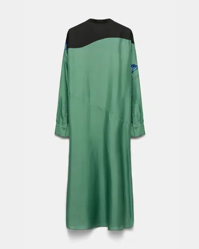 Dorothee Schumacher Seductive Bloom Dress In Green