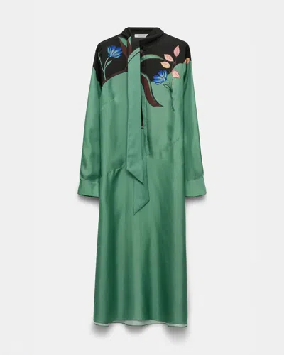 Dorothee Schumacher Seductive Bloom Dress In Green
