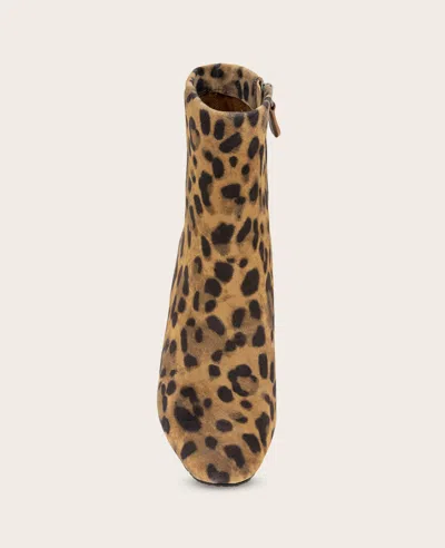 Gentle Souls - Nash Leopard Suede Side Zip Wedge Bootie In Brown