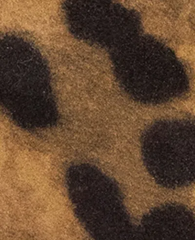 Gentle Souls - Nash Leopard Suede Side Zip Wedge Bootie In Brown