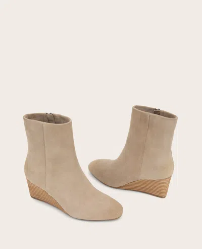 Gentle Souls - Nash Suede Side Zip Wedge Bootie In Brown