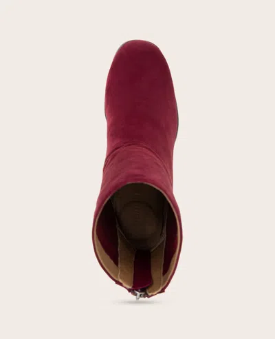 Gentle Souls - Sarnac Suede Side Zip Boot In Burgundy