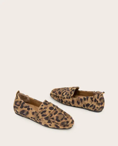 Gentle Souls - Sophie Leopard Suede Loafer In Brown