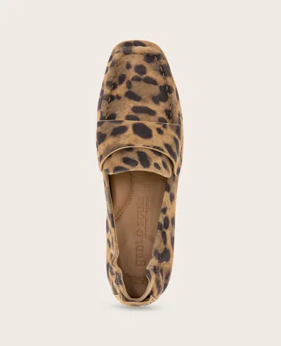 Gentle Souls - Sophie Leopard Suede Loafer In Brown