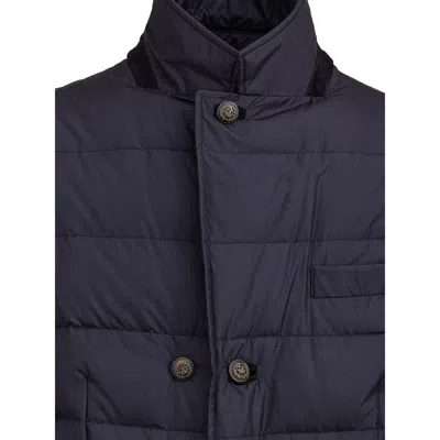 Dolce & Gabbana Double-breasted Jacket With Embroidered Buttons  In Blue