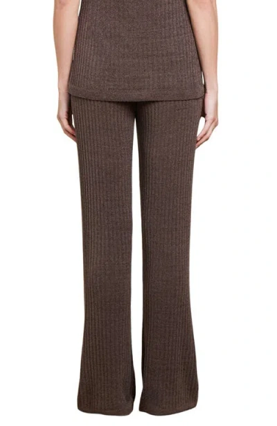 Barefoot Dreams Ccul Ribbed Lounge Pants Java In Brown