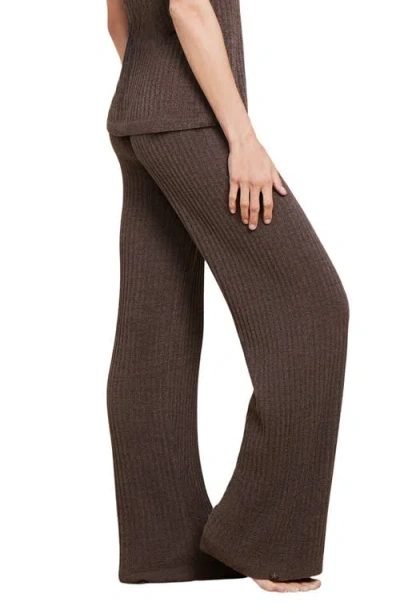 Barefoot Dreams Ccul Ribbed Lounge Pants Java In Brown