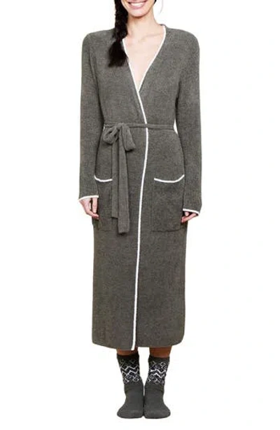 Barefoot Dreams Cozychic Lite Ribbed Midi Robe In Gray