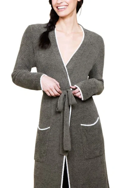 Barefoot Dreams Cozychic Lite Ribbed Midi Robe In Gray