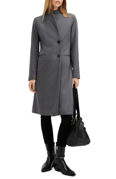 Allsaints Sidney Wool Blend Coat In Gray