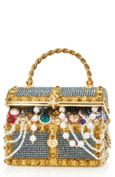Judith Leiber Treasure Chest Crystal Minaudiere In Multi