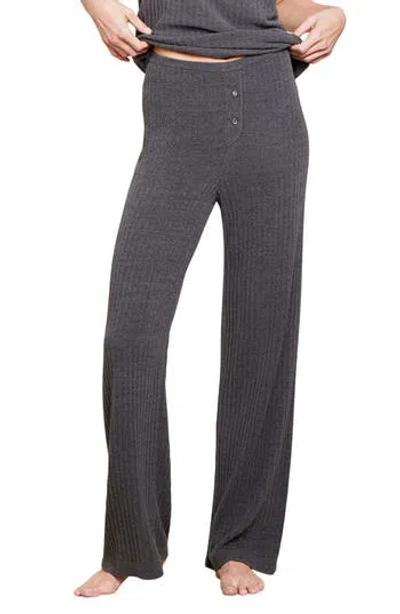 Barefoot Dreams Cozychic Ultra Lite Ribbed Lounge Pants In Carbon
