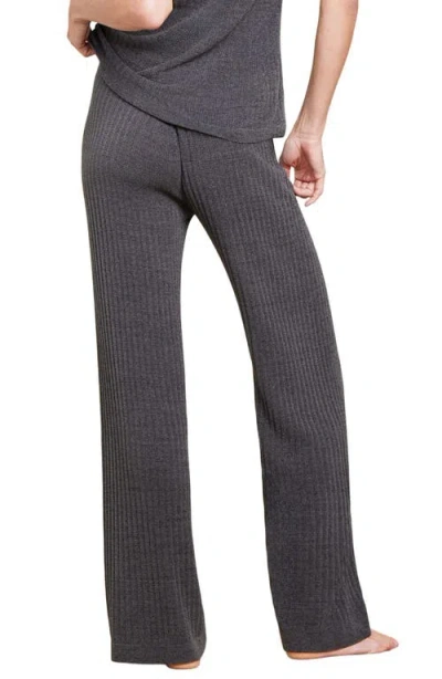 Barefoot Dreams Cozychic Ultra Lite Ribbed Lounge Pants In Carbon