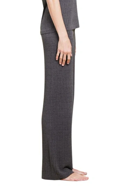 Barefoot Dreams Cozychic Ultra Lite Ribbed Lounge Pants In Carbon