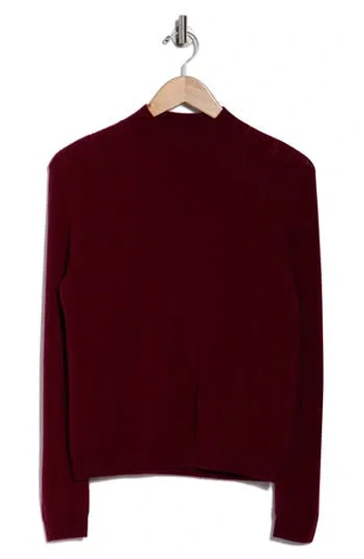 Bruno Magli Wide Rib Wool & Cashmere Sweater In Burgundy