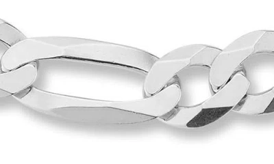 Yield Of Men 7mm Figaro Chain Bracelet In White