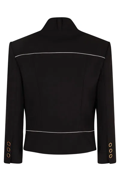 Elisabetta Franchi Single-breasted Jacket In Black